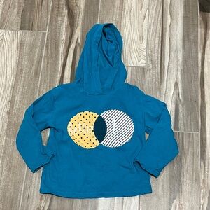 Kids Teal Hooded Graphic Pullover Sweatshirt